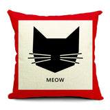Cat Cartoon-Style Throw-Pillow Covers