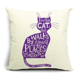Cat Cartoon-Style Throw-Pillow Covers