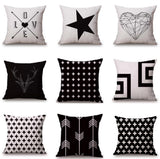 Black and White Patterned Pillow Covers