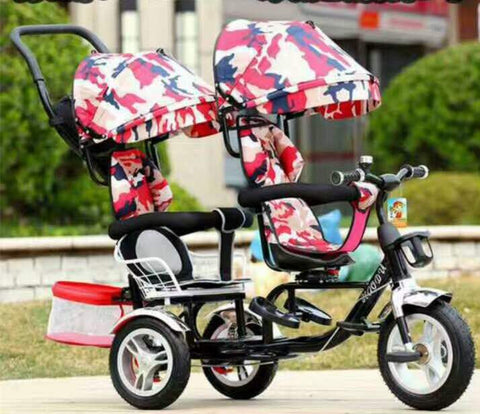 Twin  Stroller Tricycle - Swivel Seat