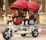Twin  Stroller Tricycle - Swivel Seat