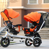 Reversible Tricycle Twin Stroller